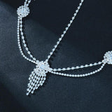 Stonefans Indian Tassel Bridal Headpiece Crystal Headband Wedding Hair Jewelry