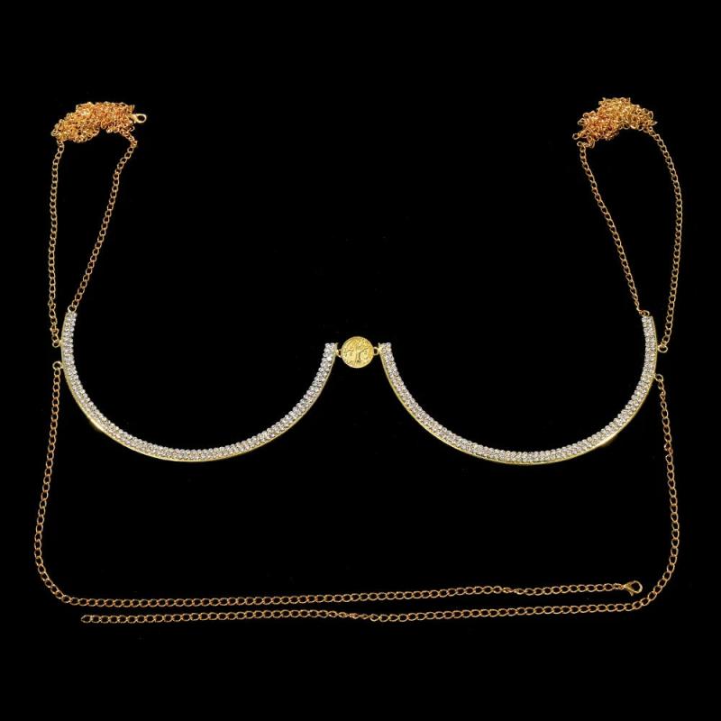 Stonefans Crystal Bra Chain Body Jewelry for Women