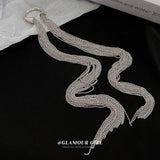 Silver Chain Hairpins Women Braid Headband Long Tassel Hair Accessories