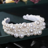 Silver Pearl Hairband Headband Tiara Women Korea Hair Hoop