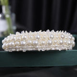 Silver Pearl Hairband Headband Tiara Women Korea Hair Hoop