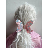 Sweet Multicolor Floral Butterfly Hair Clip Acrylic Hair Claw for Women Party