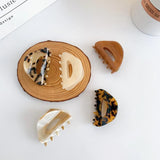 Leopard Print Acetate Tortoiseshell Hair Claw Retro Style Hair Accessory