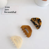 Leopard Print Acetate Tortoiseshell Hair Claw Retro Style Hair Accessory