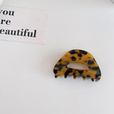 Leopard Print Acetate Tortoiseshell Hair Claw Retro Style Hair Accessory