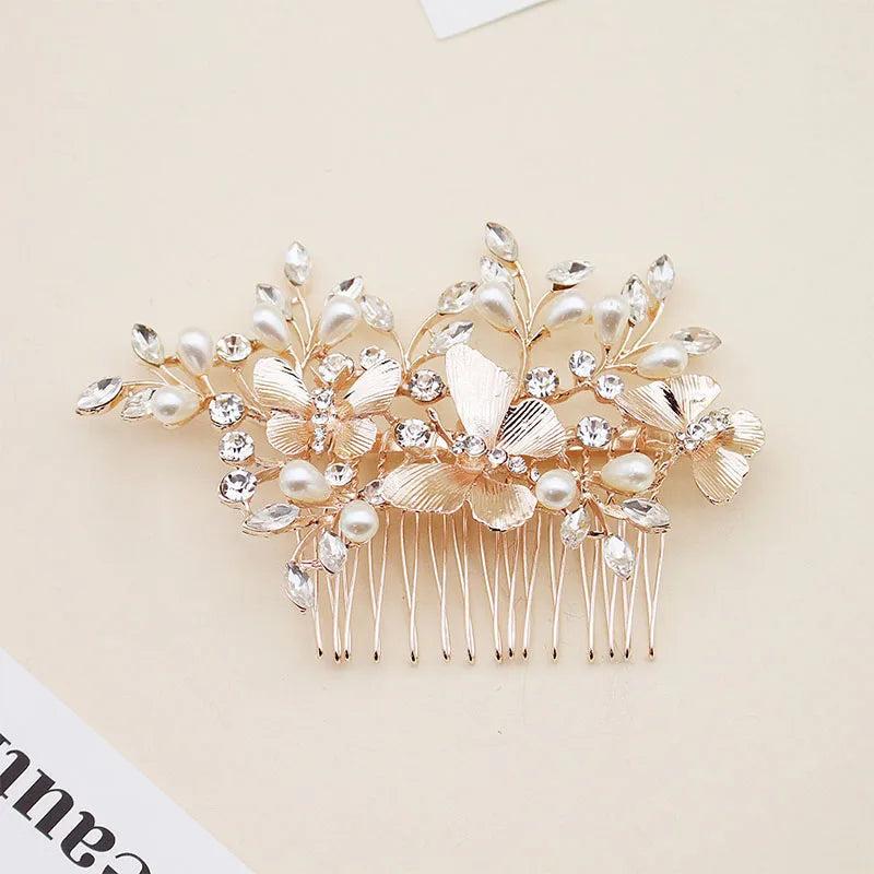 Rose Hair Combs Wedding Hair Ornaments Bridal Hair Clips