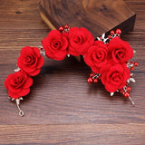 Bridal Rhinestone Headpiece Leaf Pearl Head Piece Wedding Headband