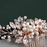 Bridal Hair Comb Pearl Pins Gold/Silver Headdress Bride Jewelry