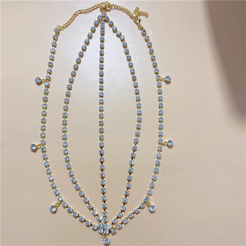 Rhinestone Head Chain Bridal Hair Accessories Crystal Headband for Women
