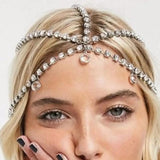 Rhinestone Head Chain Bridal Hair Accessories Crystal Headband for Women