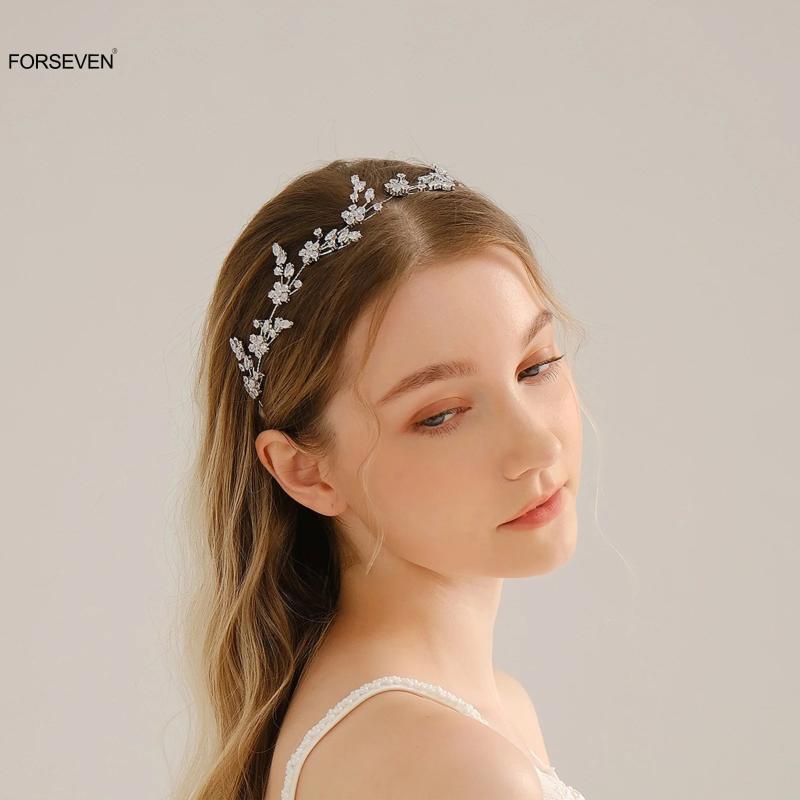 Rhinestone Flower Leaf Headbands Hairbands for Women Girls