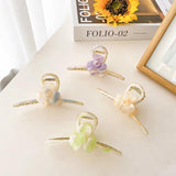 Large Alloy Hair Claw Clips High-End Sense Cross Bowknot Flower Shark Clip