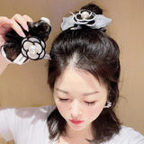 Silk Elastic Hair Bands Solid Hair Scrunchies For Women