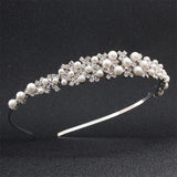 Women's Pearl Hair Band Crystal Bride Pearl Hair Band