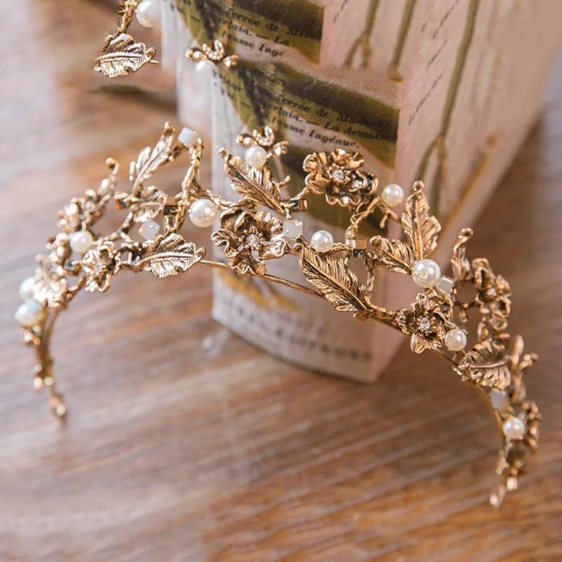Baroque Rhinestone Wedding Crown Hair Jewelry Bridal Headpiece