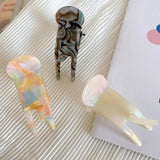Geometrical Marbling Hair Clip Claw Acetic Acid Shark Clip Hair Accessories