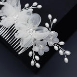 Flower Hair Combs Pins Set for Women Party Bride Headpiece Bridesmaid Gift