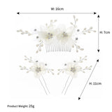 Flower Hair Combs Pins Set for Women Party Bride Headpiece Bridesmaid Gift