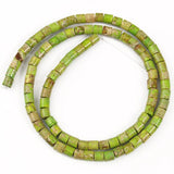4x4MM Natural Sea Sediment Jaspers Stone Bead Round Cylinder Loose Spacer Beads