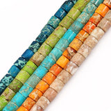 4x4MM Natural Sea Sediment Jaspers Stone Bead Round Cylinder Loose Spacer Beads
