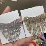 Crystal Barrette Tassel Hair Clip for Women Girls