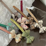 Stereoscopic Bow Hairpins Marbling Barrette Hair Accessories