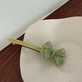 Stereoscopic Bow Hairpins Marbling Barrette Hair Accessories