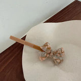 Stereoscopic Bow Hairpins Marbling Barrette Hair Accessories