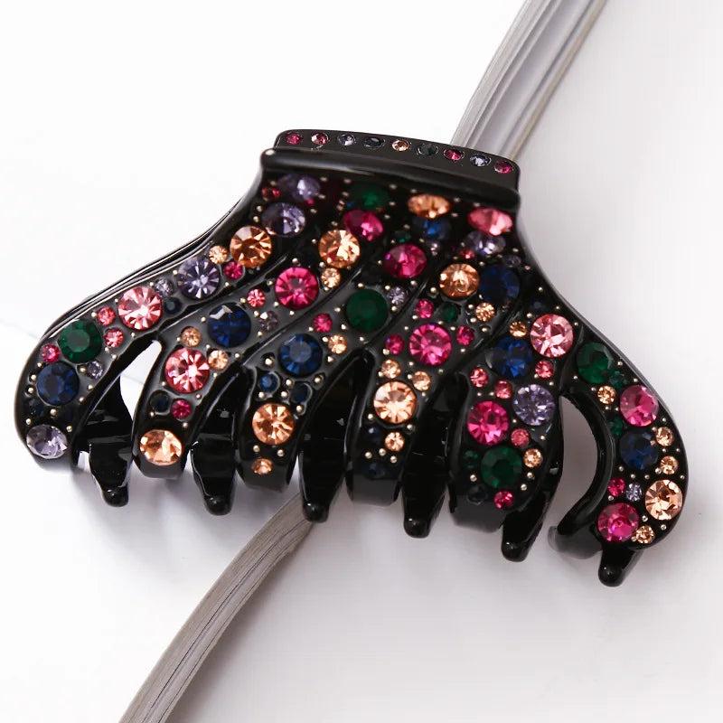 Rhinestone Hair Claw Pins Clips Acetate Hair Crab for Women