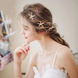Starfish Hairpins Bridal Hair Comb Bride Headpiece Clip Wedding