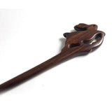 Antique Carved Rabbit Hairpins Clips Ebony Hair Clasp Hair Forks Sticks