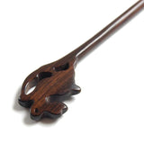 Antique Carved Rabbit Hairpins Clips Ebony Hair Clasp Hair Forks Sticks