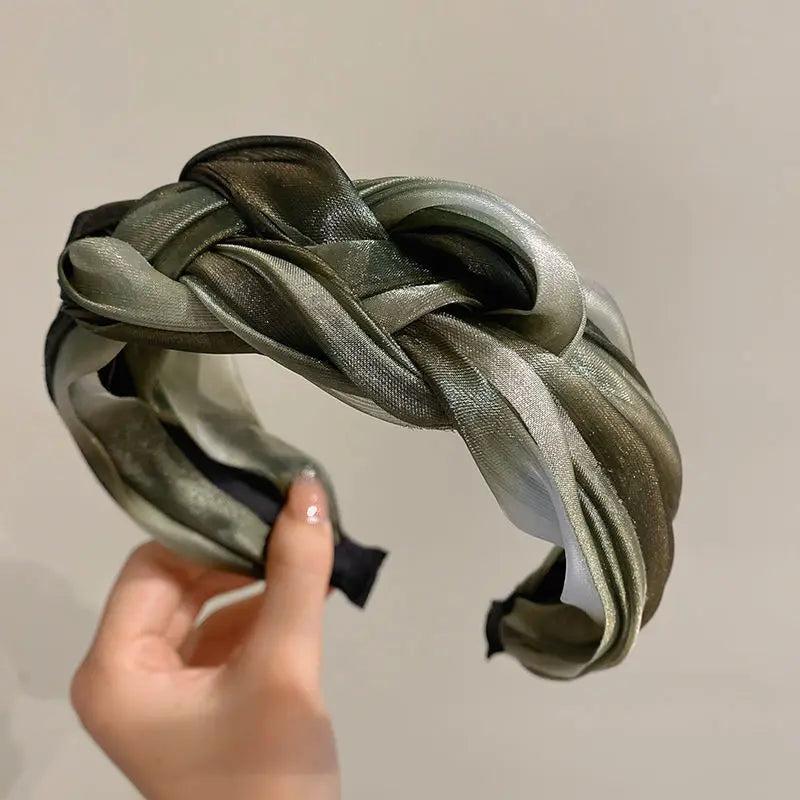 Flash Yarn Braid Headband Summer Hair Accessory Wide Headband