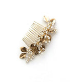 Retro Rhinestone Hair band Golden Leaves Wedding Headdress