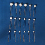 18pcs Rhinestone Flower Hair Pins for Women Bridal Wedding Hair Accessories