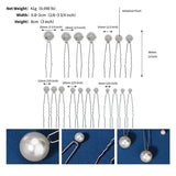 18pcs Rhinestone Flower Hair Pins for Women Bridal Wedding Hair Accessories