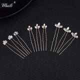 9 pcs Wedding Hairpins Crystal Hairpieces Bridal Tiaras