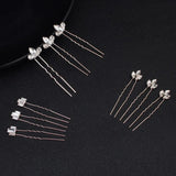 9 pcs Wedding Hairpins Crystal Hairpieces Bridal Tiaras