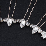 9 pcs Wedding Hairpins Crystal Hairpieces Bridal Tiaras