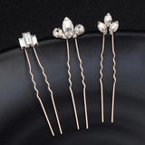 9 pcs Wedding Hairpins Crystal Hairpieces Bridal Tiaras