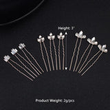 9 pcs Wedding Hairpins Crystal Hairpieces Bridal Tiaras