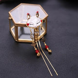 Fox Rabbit Hairpin Tassels Hair Clip Hanfu Handwork Hair Accessories