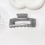Large Hollow Stripe Marbling Hair Claw Clips For Ladies