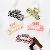 Large Hollow Stripe Marbling Hair Claw Clips For Ladies