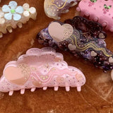 Acetic Purple Butterfly Zircon Hair Claw for Women