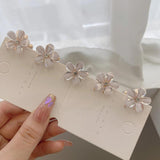 5PCS Flower Mini Hair Crab Clamps Girls Women Sweet Pearl Hair Clip Claw
