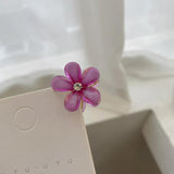 5PCS Flower Mini Hair Crab Clamps Girls Women Sweet Pearl Hair Clip Claw
