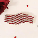 Red Rhinestone Hair Clips Women Accessories Crystal Hairpins Party Jewelry