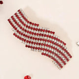 Red Rhinestone Hair Clips Women Accessories Crystal Hairpins Party Jewelry