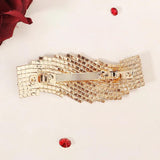 Red Rhinestone Hair Clips Women Accessories Crystal Hairpins Party Jewelry